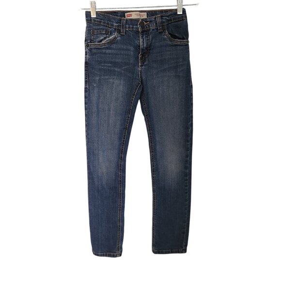 Levis‎ 511 Jeans Performance Slim Boys Size 12 Reg 26x26 Blue Denim Stretch EUC - Picture 1 of 12